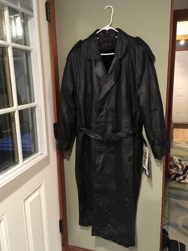 phase 2 leather trench coat